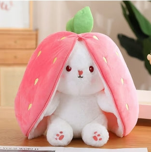 🔥Strawberry Bunny Transformed into Little Rabbit Fruit Doll Plush Toy