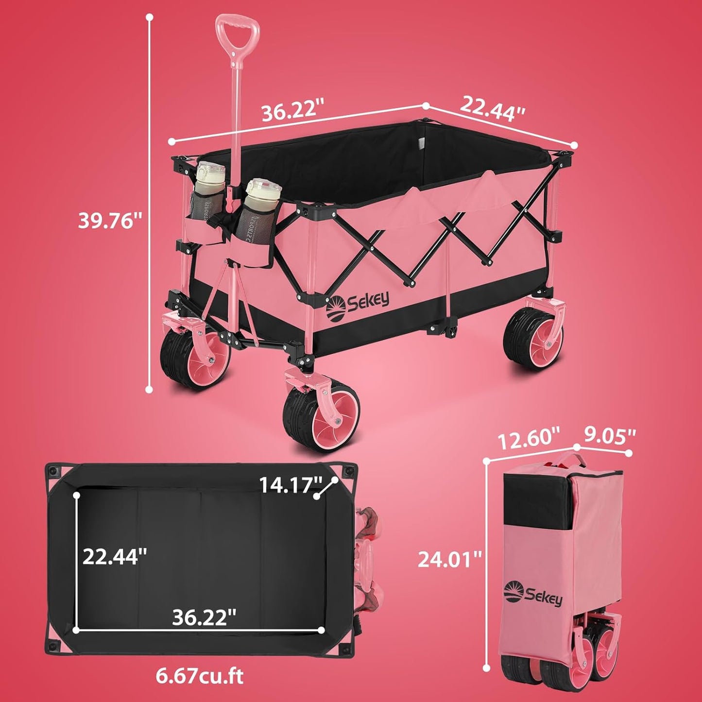 Sekey 220L Foldable Foldable Carriage, 30 lbs