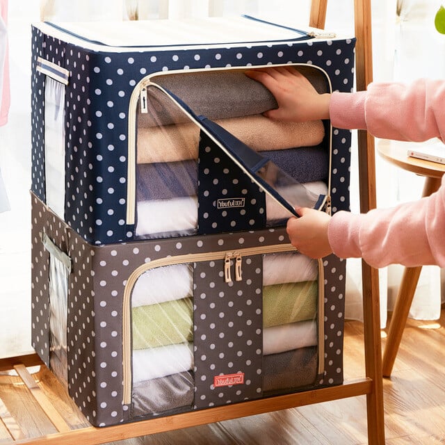 Oxford Cloth Steel Frame Foldable Storage Box