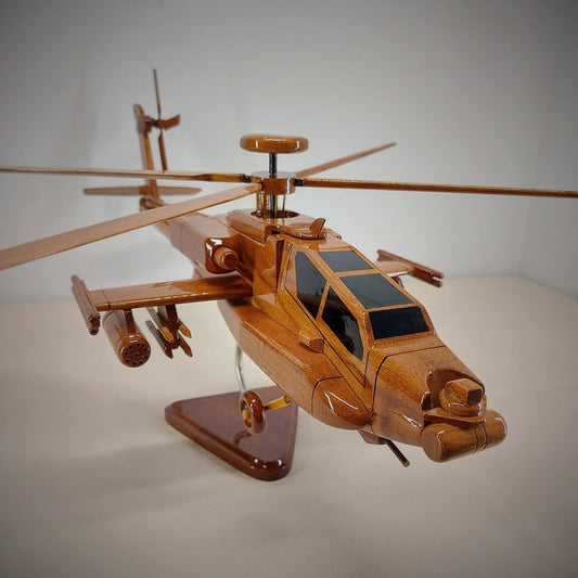 Robinson R22 Wooden Helicopter Model – Handmade Aviation Collectible